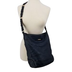 Rebecca Minkoff Women's Blue Crossbody Zipper Shoulder Tote Bag 100% Leather